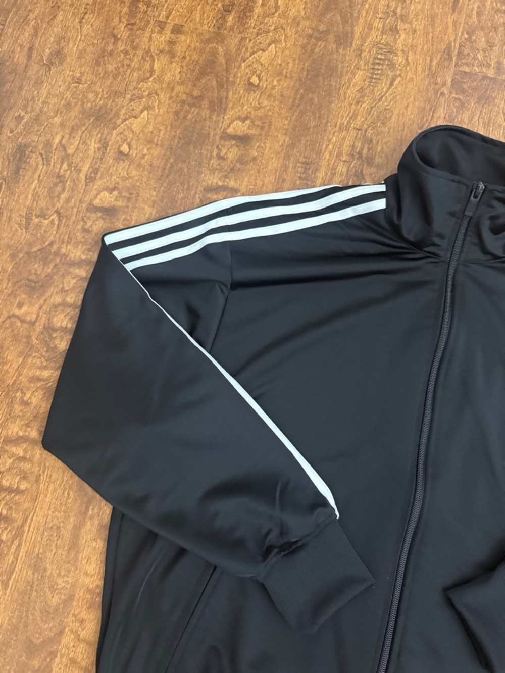 adidas Originals Women’s Black Track Jacket with White Stripes and Trefoil - Picture 5 of 16